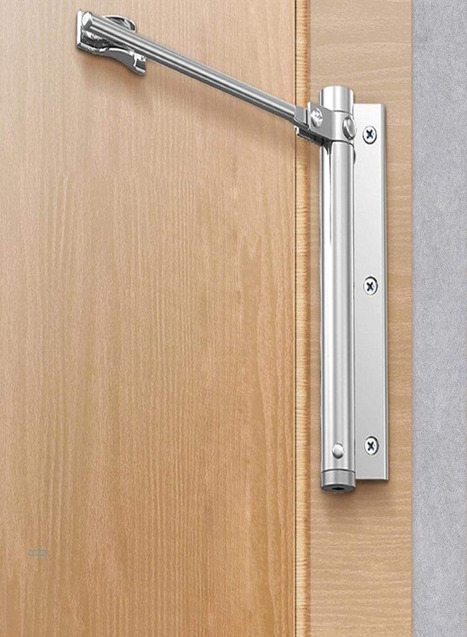 MAXADIL Automatic Door Closer Hinge with Lock - Heavy Duty Hydraulic Door Closer for Interior & Exterior Doors - Adjustable Tension, Easy Install, No Drilling Required, Self-Closing Mechanism - Image 1